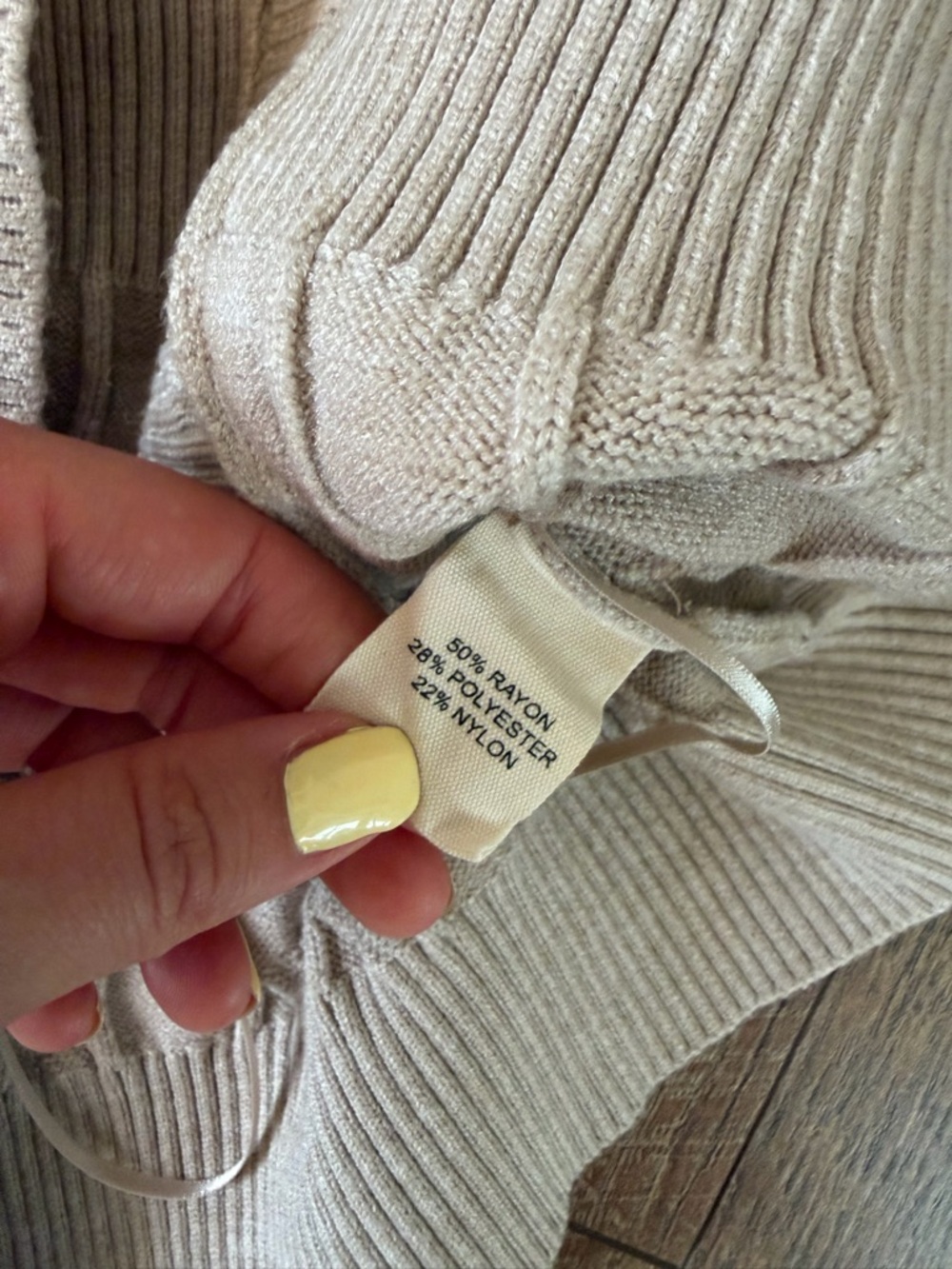 Marled Oatmeal Cable Knit Button Vest - Picture 5 of 7